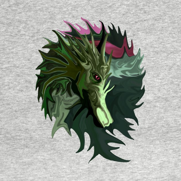 Watermelon Tourmaline Dragon by distortionart